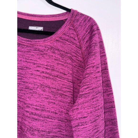 Kirkland Womens XXL Fuchsia Heather Pullover Sweater Polyester/Rayon Blend - Picture 5 of 8